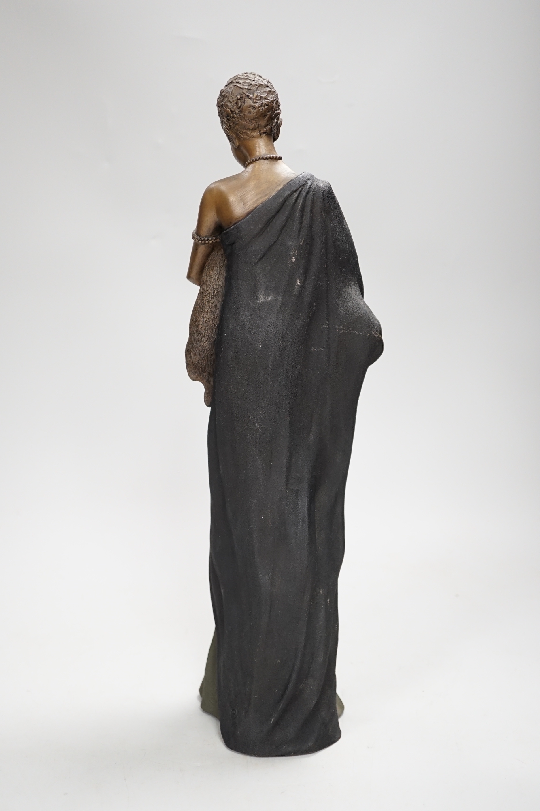 Stacy Baynes, limited edition bronzed resin Masai figure, 